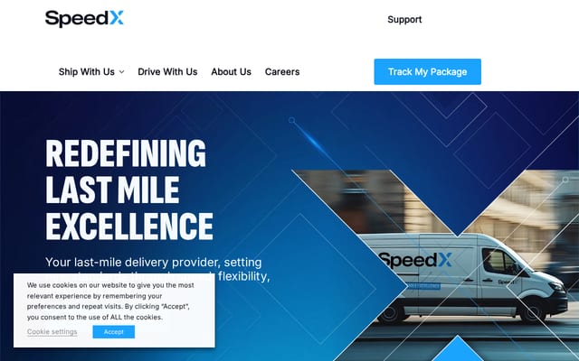Screenshot of speedx.io