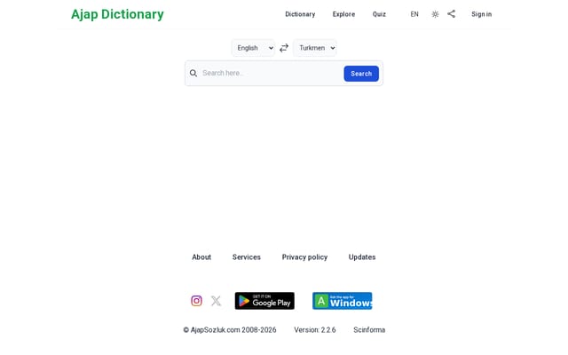 Screenshot of ajapsozluk.com