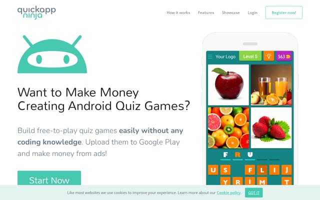 Screenshot of quickappninja.com