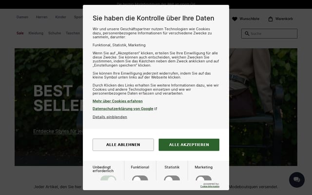 Screenshot of miinto.de
