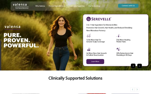 Screenshot of valensa.com