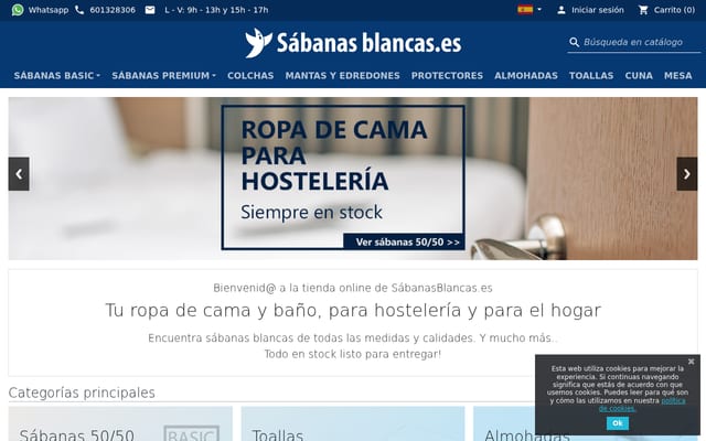 Screenshot of sabanasblancas.es