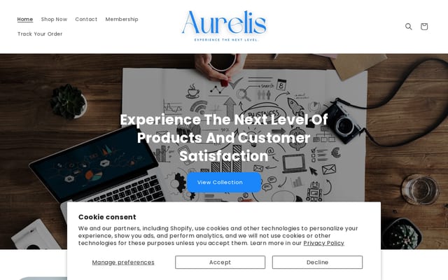 Screenshot of aurelis.shop