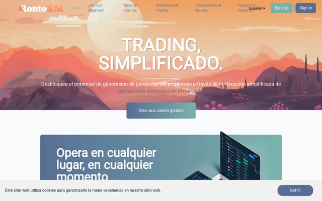 Screenshot of rontoxm.com
