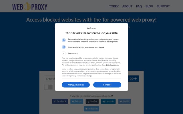 Screenshot of weboproxy.com