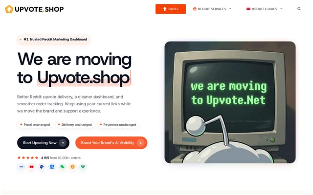 Screenshot of upvote.shop