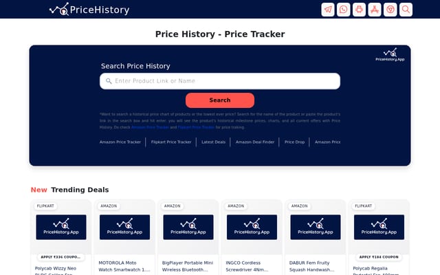 Screenshot of pricehistory.app