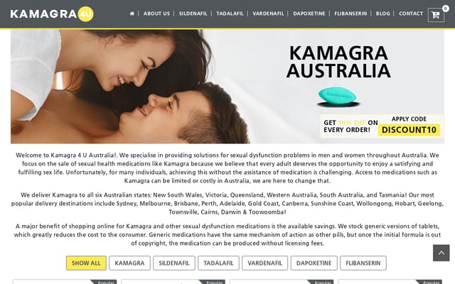Screenshot of kamagra4u.com