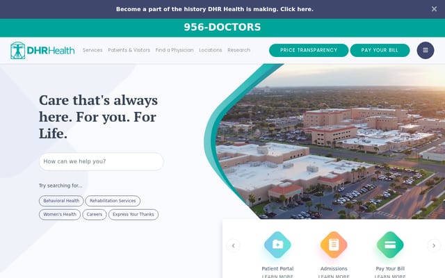 Screenshot of dhrhealth.com