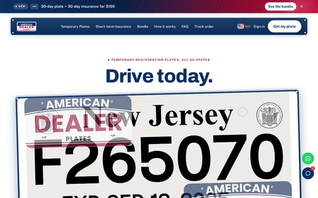 Screenshot of americandealerplate.com
