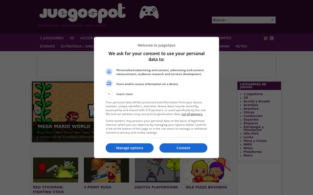 Screenshot of juegospot.com