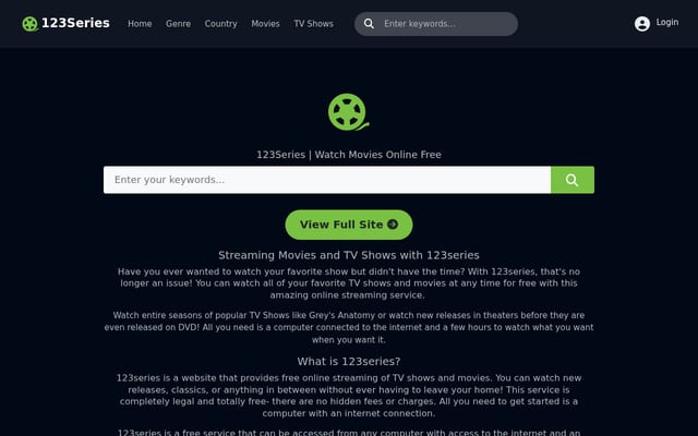 Screenshot of 123series.art