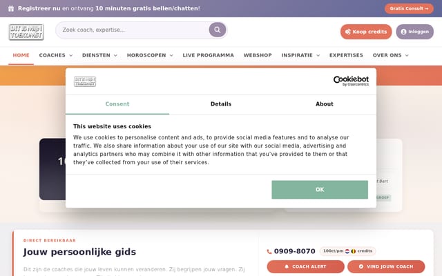 Screenshot of ditismijntoekomst.nl