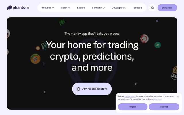 Screenshot of phantom.app