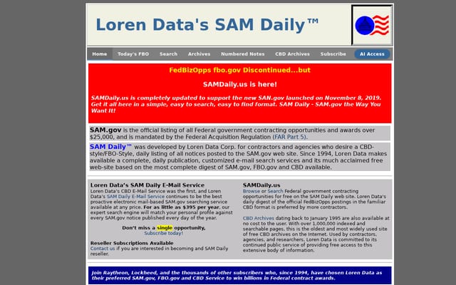 Screenshot of samdaily.us