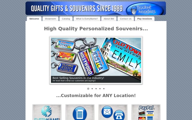 Screenshot of bucketwonders.com