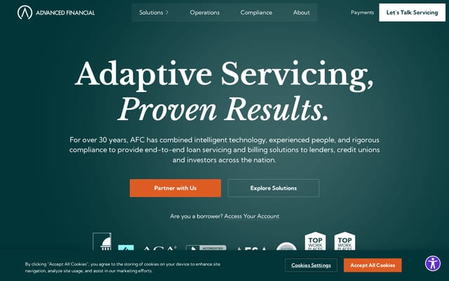 Screenshot of advancedfinco.com