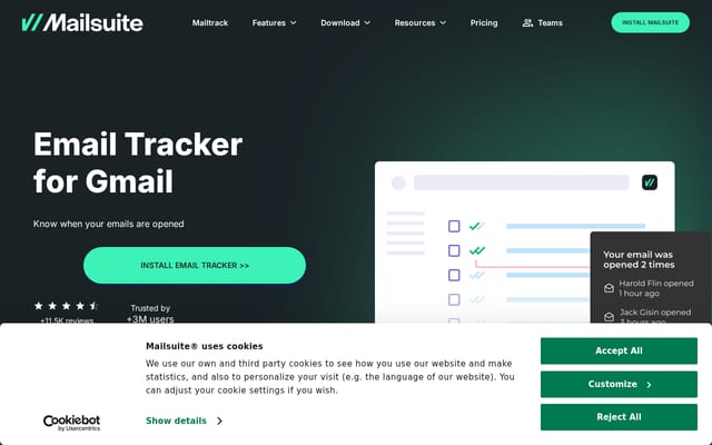 Screenshot of mailtrack.io