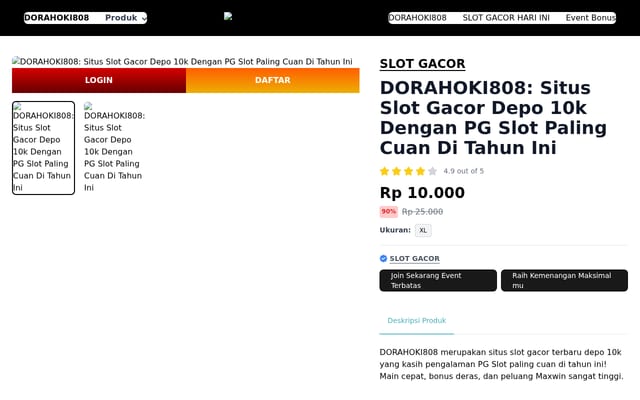 Screenshot of dorahoki808.online