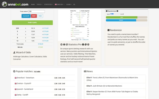 Screenshot of annabet.com