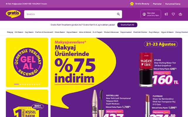 Screenshot of gratis.com