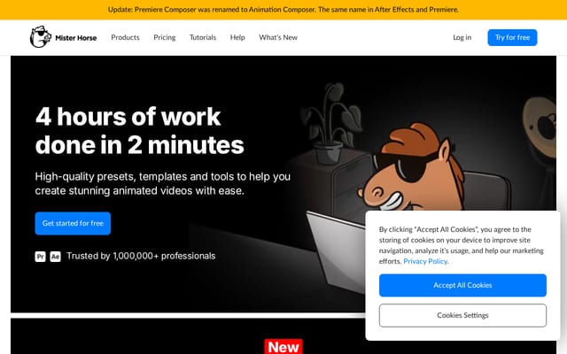 Screenshot of misterhorse.com