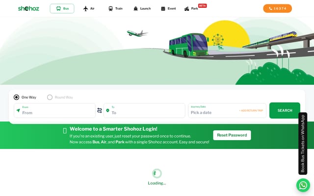 Screenshot of shohoz.com