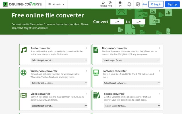 Screenshot of online-converter.com