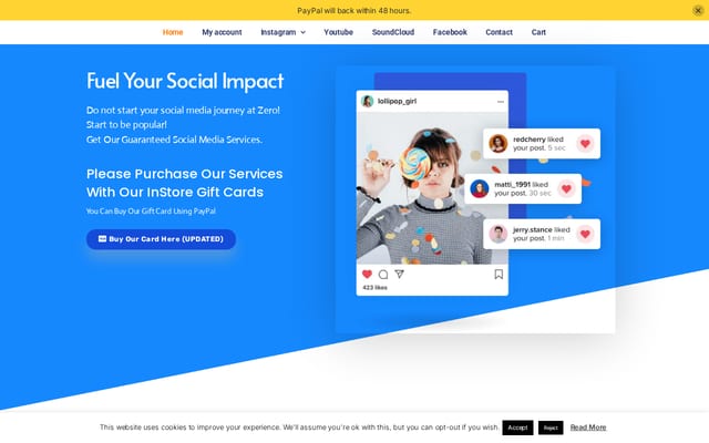 Screenshot of buysocialpack.com