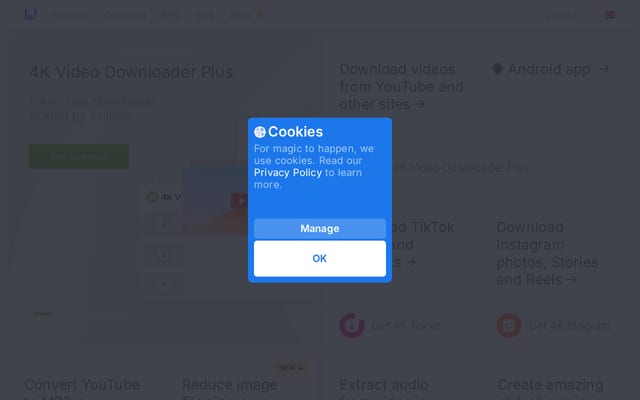 Screenshot of 4kdownload.com