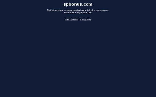Screenshot of spbonus.com