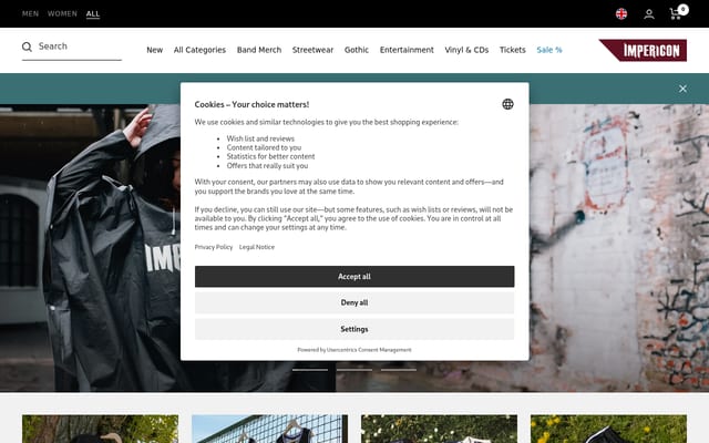 Screenshot of impericon.com
