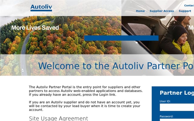 Screenshot of autoliv.biz
