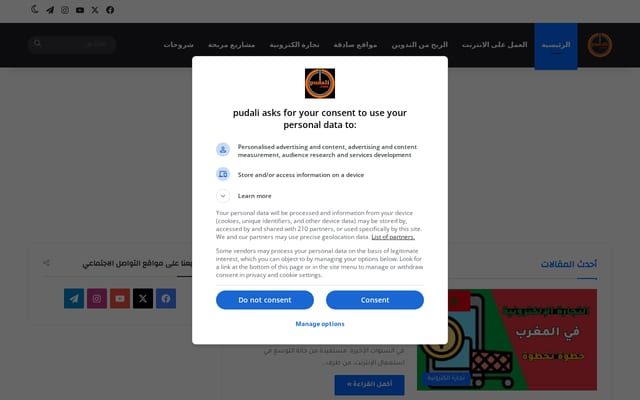 Screenshot of pudali.com