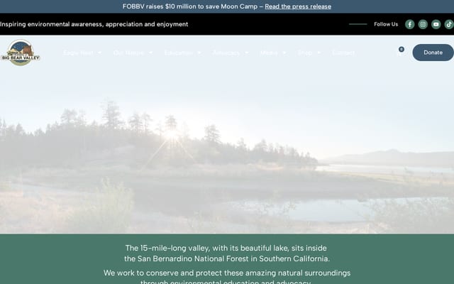 Screenshot of friendsofbigbearvalley.org