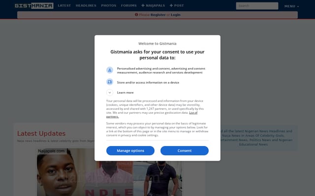 Screenshot of gistmania.com