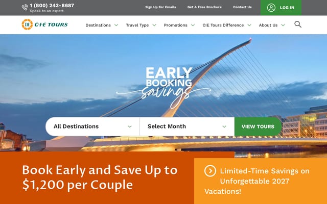 Screenshot of cietours.com