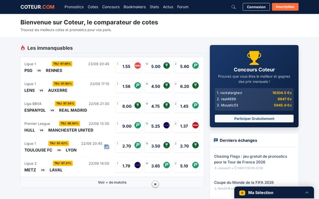 Screenshot of coteur.com