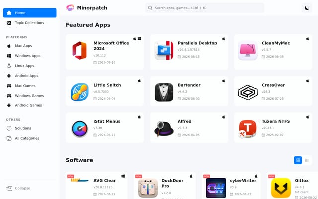 Screenshot of minorpatch.com