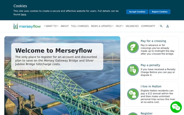 Screenshot of merseyflow.co.uk