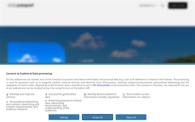 Screenshot of dailypassport.com