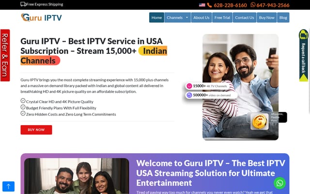 Screenshot of guruiptv.net