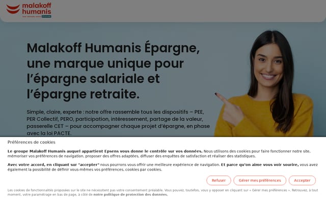 Screenshot of epsens.com