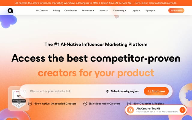 Screenshot of aha.inc
