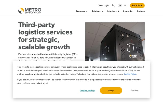 Screenshot of metroscg.com