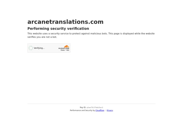 Screenshot of arcanetranslations.com