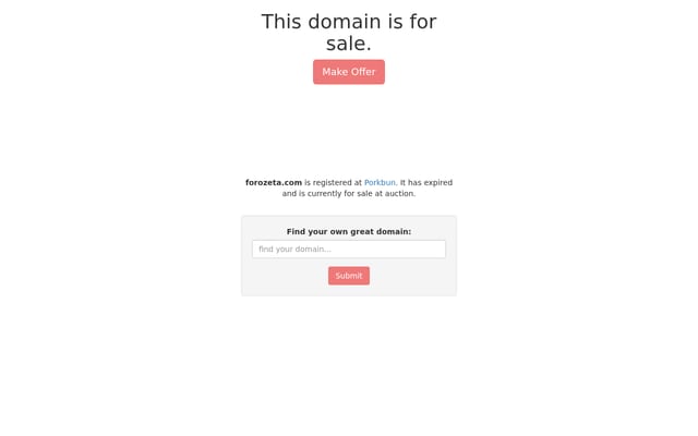 Screenshot of forozeta.com