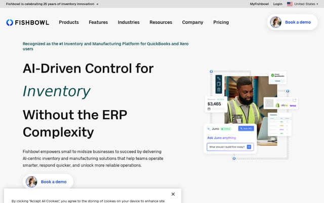 Screenshot of fishbowlinventory.com