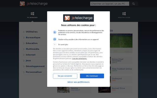 Screenshot of jetelecharge.com
