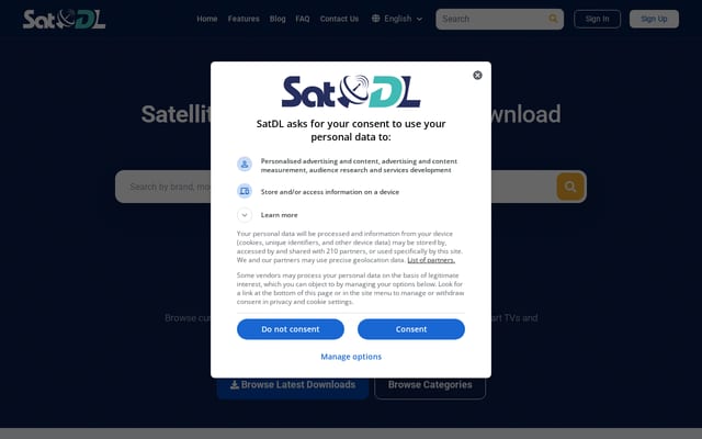 Screenshot of satdl.com